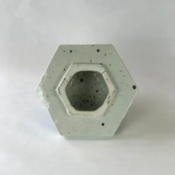蓋に獅子の飾りがついた磁器製壺 - 画像 (4)