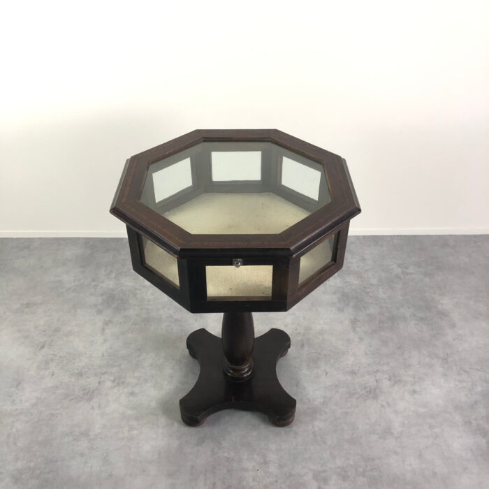 アンティーク　ガラスジュエリーキャビネット