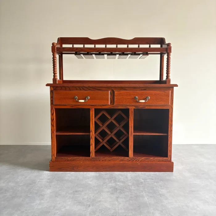 ヴィンテージワインキャビネット | グラスホルダー&ボトルラック収納