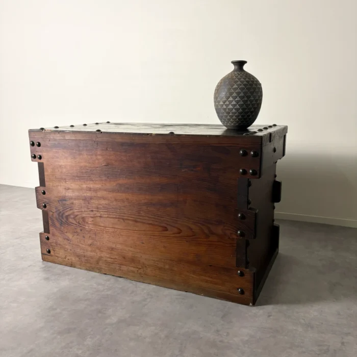 レトロモダン ケヤキ 飾り棚収納箱｜和製アンティーク