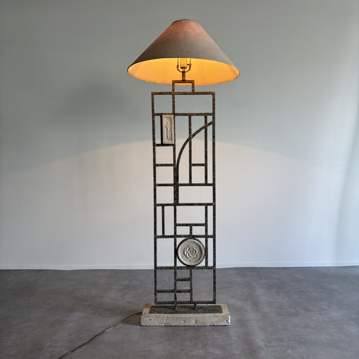 ヴィンテージ 幾何学フレーム アート照明